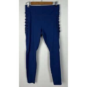 All in Motion Navy Blue High Rise Crisscross Side Leggings & Bra Size L Women’s